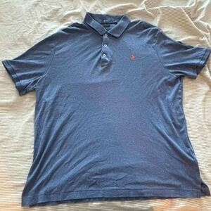 Polo‎ Ralph Lauren Mens XL Blue Classic Fit Polo Shirt Orange Pony